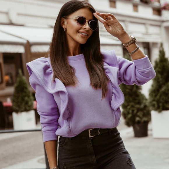 Ruffle Pullover - Picture 2 of 4